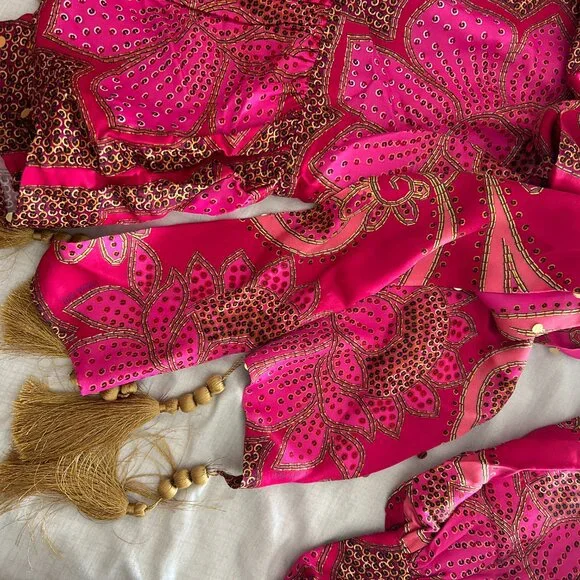 FARM Rio Pink floral scarf lenzing™ ecovero™ mini dress (BRAND NEW, Size S) - Picture 5 of 8